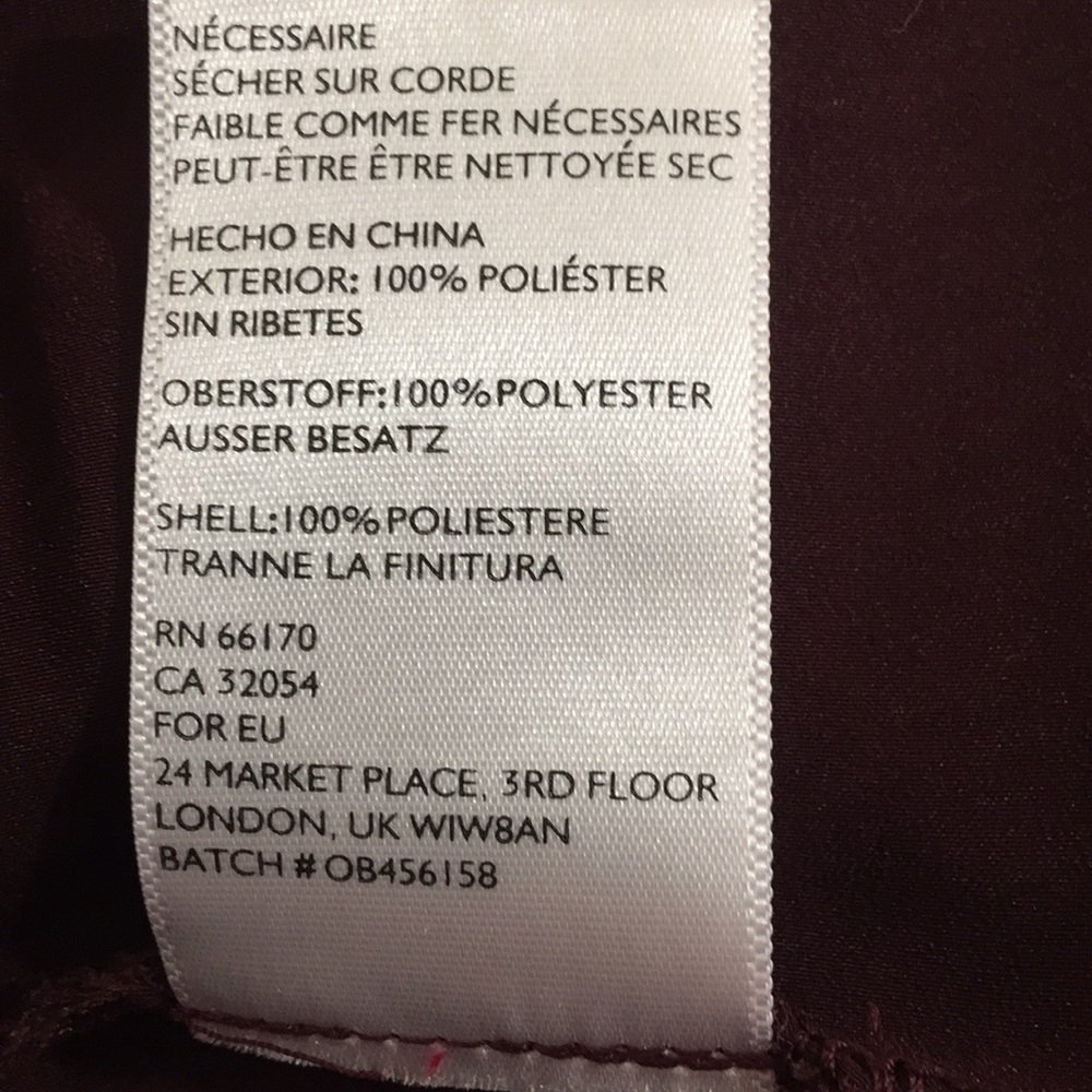 Alice & Uo Long Sleeve Burgundy Blouse sz Medium - Picture 7 of 7